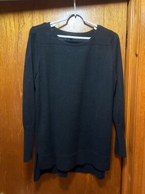 Apt. 9 Black Long-Sleeve Knit Tunic Sweater